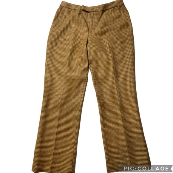 Vtg Lauren Ralph Lauren Wool Angora Houndstooth Collegiate Straight Leg Pants 10 - Picture 1 of 13